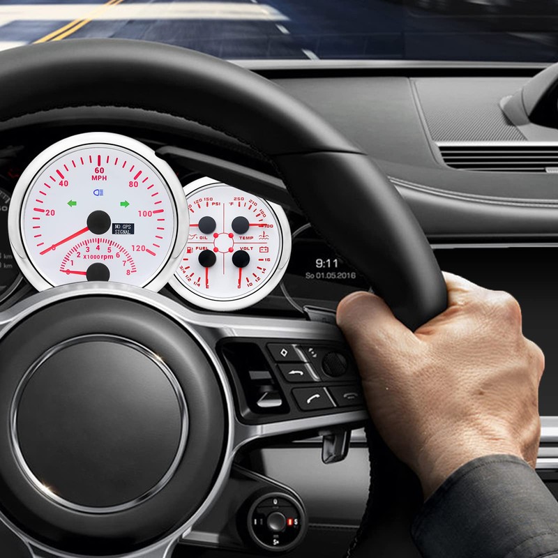 ARTILAURA GPS Speedometer Gauge Set - 2 in 1 GPS
