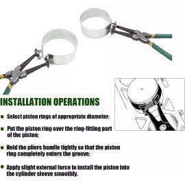 MOTOCOCHE Piston Ring Compressor Tool Set With Pliers And 14 Rings For Mechanics