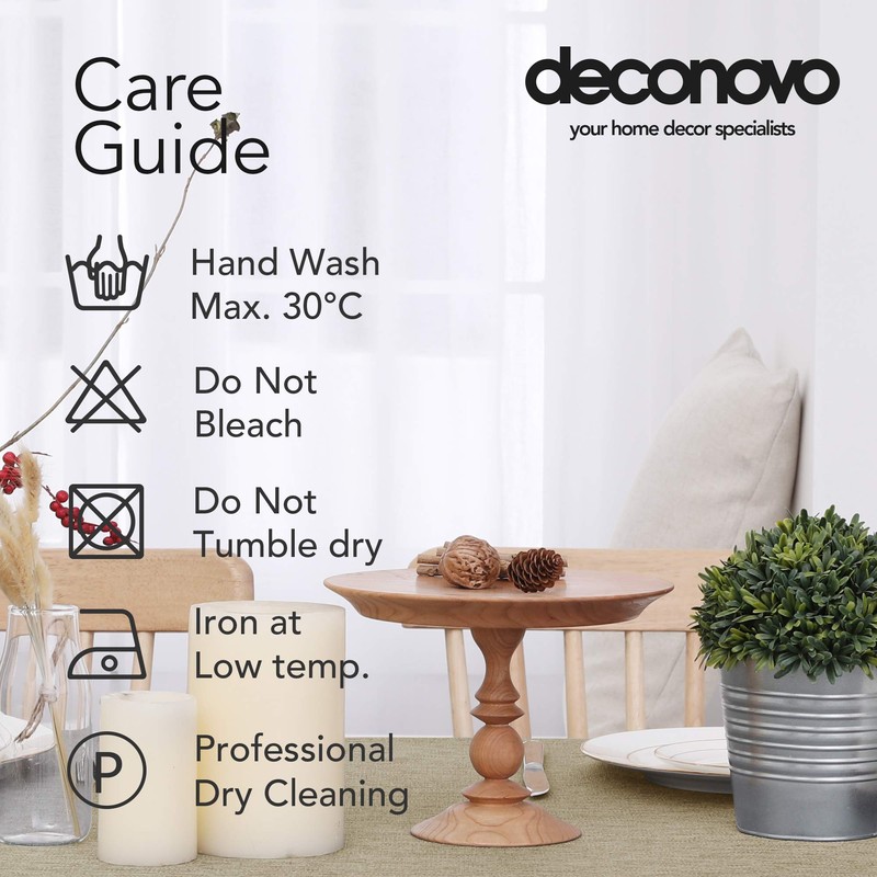 Deconovo - Waterproof Linen Effect Decorative Patio Tablecloth 137 x
