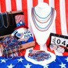 SHAOQINLIN 24 Pcs Patriotic Bead Necklaces, 4th of July Beads
