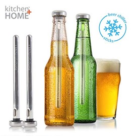 Kitchen + Home Beer Chiller Sticks - Stainless Steel Beverage Bottle Cooler Cooling Sticks (2)