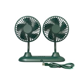 Car Fan,Car Dashboard Dual Heads Fan | 360 Degree Low Noise 4.5inch Car Cooler Air Fan, Strong Wind Accessories for, Homes, Desks, Offices Helves