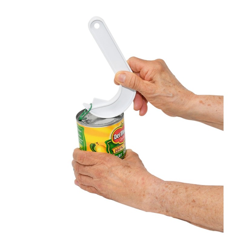 Home-X Ergonomic Ring-Pull Helper, Perfect for Opening Ring-Pull Cans, White