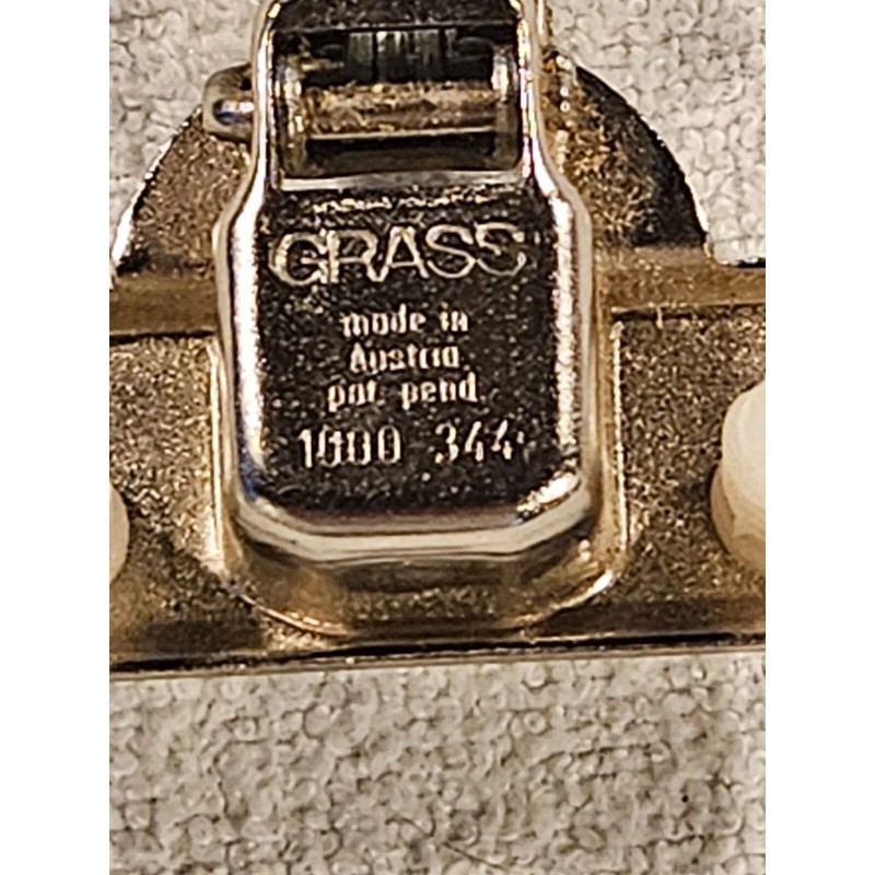 Grass 1000-344 Cabinet Door Hinge 100deg overlay slide on NEW