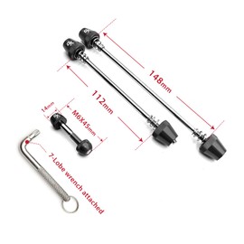 ONIPAX Bike Anti-Theft Locking Skewer 7 Lobe Bicycle Wheel Hub Secure Binder Bolt Kit with Key
