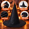 Black Witch Hat for Halloween Costumes – Foldable Cloth Wizard