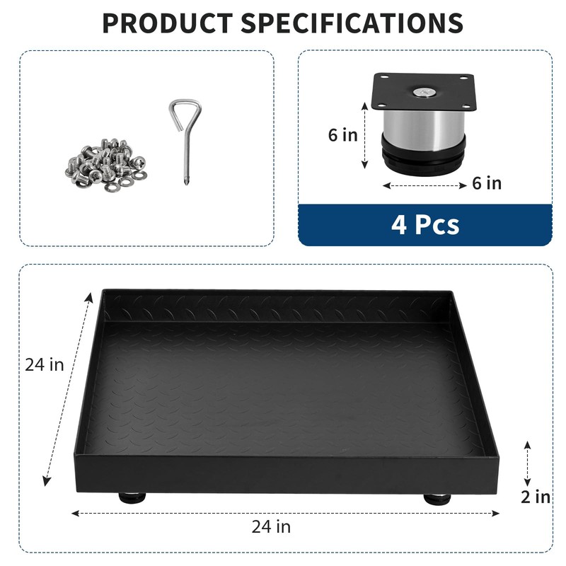 GarveeTech 2025 NEW Heavy-Duty Carbon Steel Washing Machine Pan -