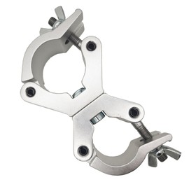 Heavy Duty Pro Truss Dual Coupler Clamp Stage DJ Lighting Clamps Aluminum Alloy Load Capacity 1650 lbs for 1.81-2.0 inch and 2.20-2.36 Inch Outer Diameter Double Head Buckle