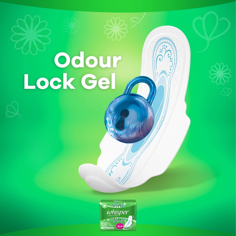 Whisper Ultra Clean XL+ 7 Pads Sanitary Napkins for Women