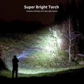 Lepro LED Torch, LE2000 Extremely Bright LED Torches with 5 Modes, Zoomable Camping Hand Lamp, Waterproof Flashlight for Camping, Outdoor, Hiking, Fishing, Gift (Pack of 2)