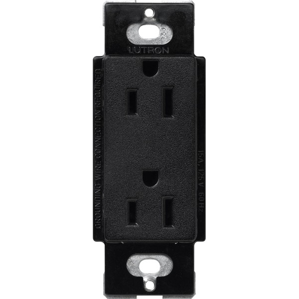 Lutron 15 Amp Tamper-Resistant Duplex Receptacle, SCRS-15-TR-MN, Midnight