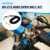 MUXSAM 2m GT2-6mm Open Belt KIT, 2Pcs GT2 Aluminum Timing