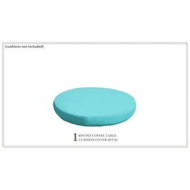 TK Classics Cover for Round Ottoman Cushions 6 inches Thick in Aruba (Cushions Not Included)