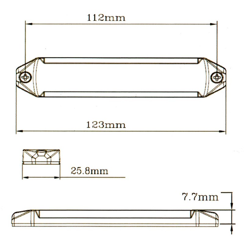 ALTEED Small Thin LED Flash Light Bar, 24 Patterns, Synchronous