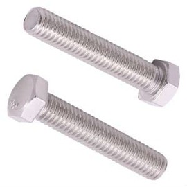 1/2-13 x 5" Hex Head Bolt Screw (3/8" to 6" Available), 304 Stainless Steel 18/8, Hexagon Head Bolt Screw, Fully Threaded, Coarse Thread, 4 pcs