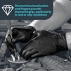 UNIGLOVES PRO.TECT Black Diamond HD, Nitrile Disposable Gloves, Beaded Cuff,