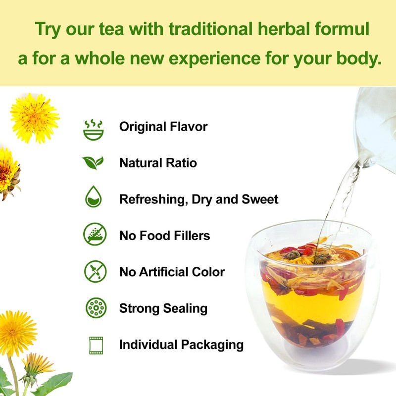 Dandelion Wolfberry Tea Bags - Kidneys & Liver Tea, Seven