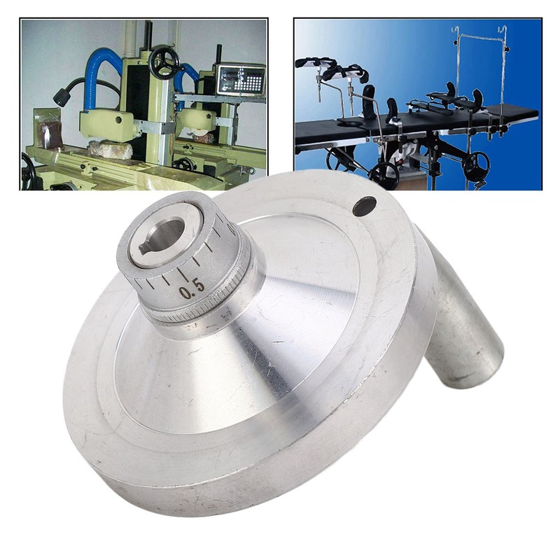 Hand Wheel Crank Handwheel Aluminum Alloy 0‑1mm Scale 80mm Diameter