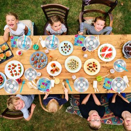 CheeseandU 96Pcs 90's Mix CD Tableware Set 90's Party Plates Napkins 90's Forks 90's Party Supplies for 90s Theme Party Decorations Retro Music Back to the 90's Birthday Party, Serves 24