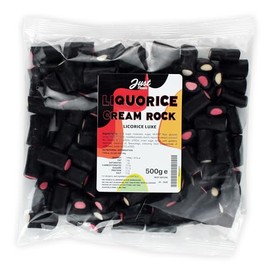 Just Treats Liquorice Cream Rock (500g Share Bag)