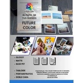 Papel Fotográfico Glossy Brillante Tabloide 260gr 50 Hojas Color Blanco                                                                               