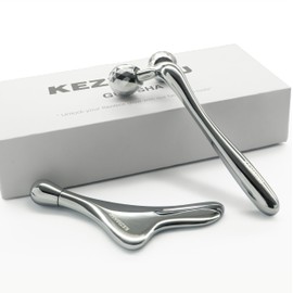 KEZIAHXU Face Roller Massage Skin & Gua Sha Facial Tools, Daily Facial Care and Full-Body Massage. Revitalize Skin Reduce Puffiness Improve Wrinkles. Skin Care Gift for Women.