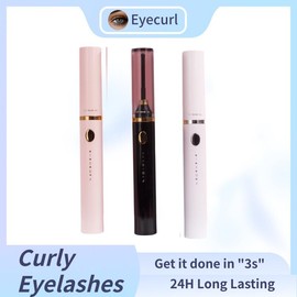 beauty brushesortable Fast-Heating Eyelash Curler-Instant On Comprehensive Curl SmartTemperature Memory24 Hours Long Lasting For Women Makeup Tools Gifts Comfort Cosmetic Facial - Color: Obsidian-black  GTIN