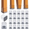 BUMACO Chair Leg Floor Protectors Square Chair Leg Protectors for