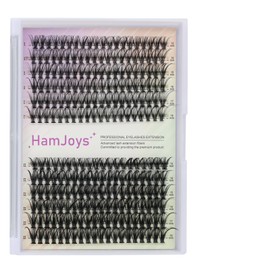 HAMJOYS Clusters Lashes Lash Extension 240pcs Individual Lashes DIY Eyelash Extension Lash Clusters 30D 40D 12-18mm Mix D Curl Eyelash Clusters Extensions Self Application at Home (30D+40D-D-12-18MIX)