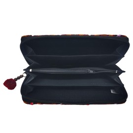 PANASIAM Akha Tribe Wallet Ethnic Cotton Purse Vegan & Fair, blue red