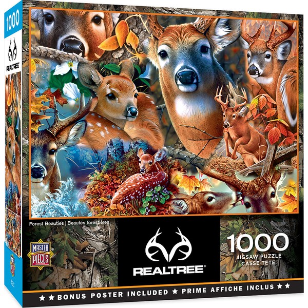 MasterPieces 1000 Piece Jigsaw Puzzle For Adults, Family, Or Kids - Forest Beauties - 19.25"x26.75"