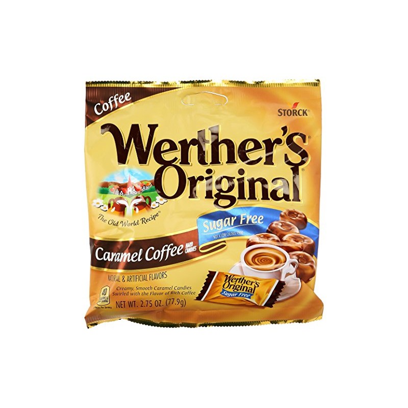 Storck USA Werthers Sugar Free Caramel Coffee Hard Candies, 2.75