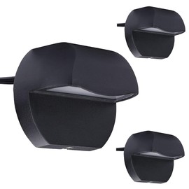 Arrownine Landscape Lighting Cast Aluminum 2.5 Watt Deck LED Lights Low Voltage 12V AC/DC Outdoor Patio Step Light,Post Stair Fence Lighting Soft Warm White Water Resistant IP65,Black Finish 3-Pack