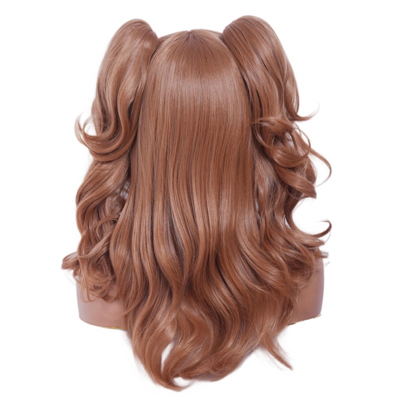 Rugelyss Long Wavy Light Brown Pigtail Wigs for Women with