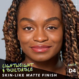 COVER FX Power Play Foundation - Shade D4 - Buildable Full Coverage - Waterproof Sweat-Proof Transfer-Proof - Natural Matte Finish - All Skin Types