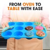 Cheer Collection 3-Pack Silicone Bakeware Set – Nonstick Cupcake Tray