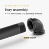 pamo Malleable Cast Iron Fitting T-Clamp for DIY Clothes Rail