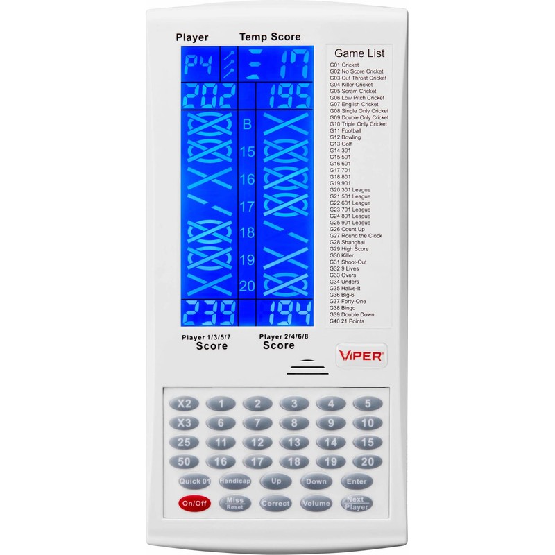 Viper ProScore Digital Dart Scorer Electronic Dartboard Scoreboard for Up