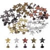 Swpeet 120Pcs Bronze 0.47x0.23" - 12x6mm Star Rivets Studs Assortment