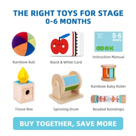TOOKYLAND Early Learning Toy Bundle - 6 in 1 Box Educational Montessori Play Set; Wooden Toddler Toys 13-18 Months Old