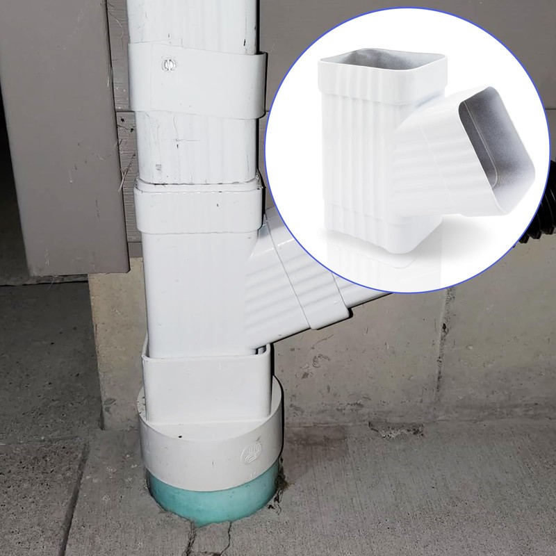 Niuohoy Gutter Y Downspout Connector, Gutter Y Connector, Square Downspout