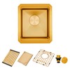 YetCrest 13 Gold Undermount Kitchen Sink,13x15 Inch Gold Stainless Steel