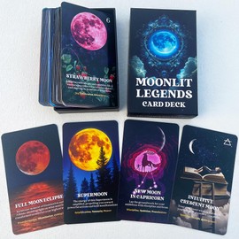 soulme Moon Oracle Cards, Astrology Oracle Deck, Oracle Cards for Beginners, Unlock The Secrets of The Moon Phases and Astrological Signs