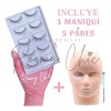 Maniquí Cabeza +pestañas Práctica,extensiones Pestañas