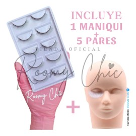 Maniquí Cabeza +pestañas Práctica,extensiones Pestañas