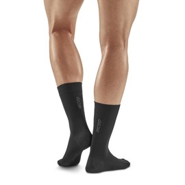 CEP Men’s Allday Mid-Cut Compression Wool Socks - Business, Dress, Travel Crew Cut Socks