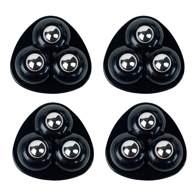 Self-Adhesive Furniture Caster Wheels – Stainless Steel 360° Swivel Rollers