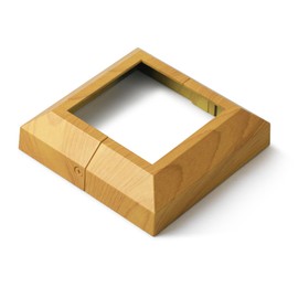 AECXM 4Pack-Post/3.5" Aluminum Deck Post Base Cover, for Deck railings, Stairs, Porches and Other Wood Post Split Post Cover Skirts (Burlywood)