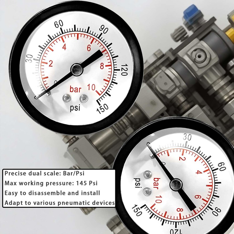 YSIL Air Compressor Pressure Regulator With Bracket and Gauge Female