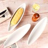 LIUYWYHCF Ceramic Select Corn Cob Holders 11" Corn Cob Dishes,